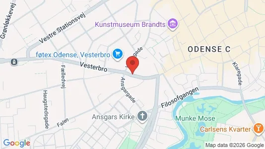 Lejligheder til leje i Odense C - kort over placeringen