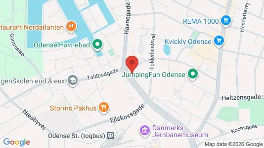 Lejligheder til leje i Odense C - kort over placeringen