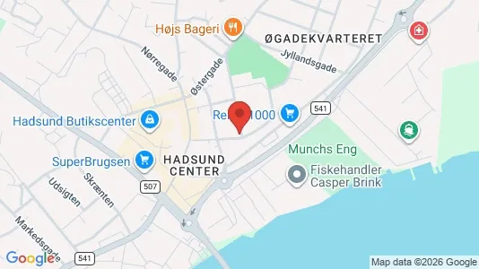 Lejligheder til leje i Hadsund - kort over placeringen