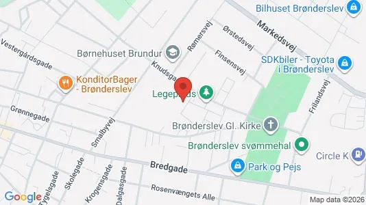 Lejligheder til leje i Brønderslev - Foto fra Google Street View