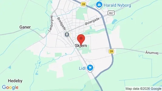 Lejligheder til leje i Skjern - Foto fra Google Street View