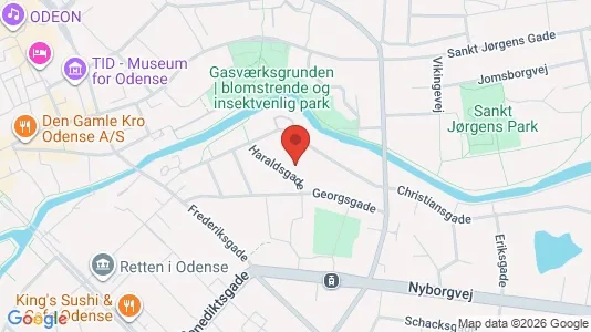 Lejligheder til leje i Odense C - kort over placeringen