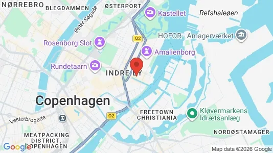 Lejligheder til salg i København K - kort over placeringen