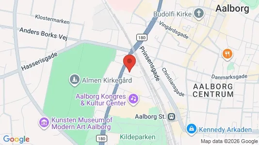 Lejligheder til leje i Aalborg Centrum - kort over placeringen
