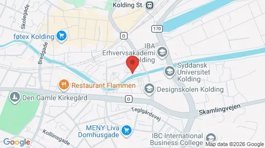 Lejligheder til leje i Kolding - kort over placeringen