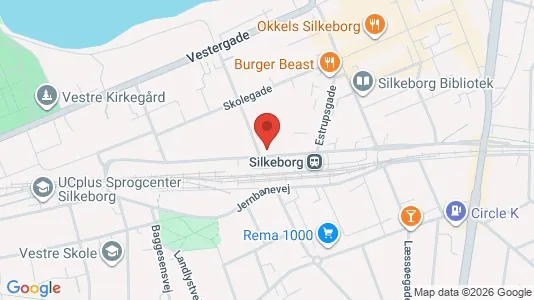 Lejligheder til salg i Silkeborg - kort over placeringen