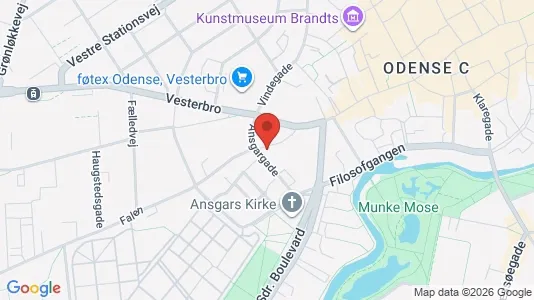 Lejligheder til leje i Odense C - kort over placeringen