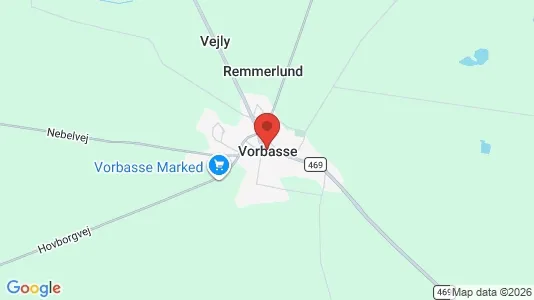 Lejligheder til leje i Vorbasse - kort over placeringen