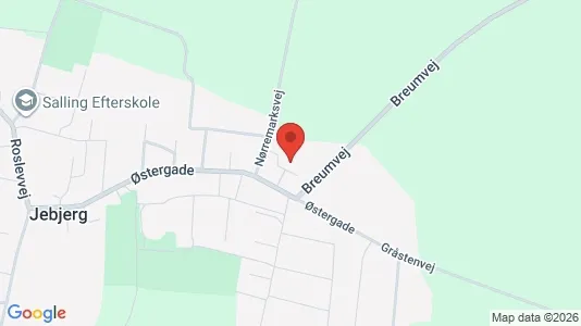 Lejligheder til leje i Roslev - kort over placeringen