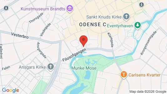 Lejligheder til leje i Odense C - kort over placeringen