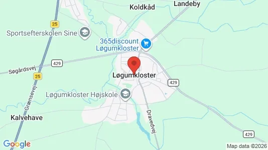 Lejligheder til leje i Løgumkloster - kort over placeringen