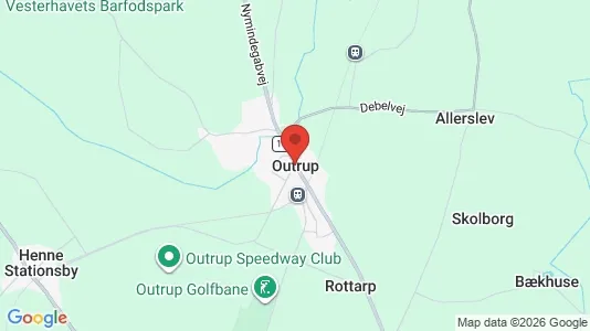 Lejligheder til leje i Outrup - kort over placeringen