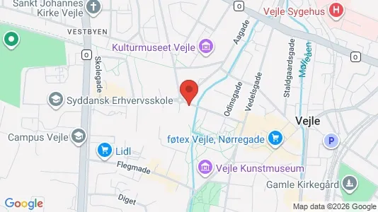 Lejligheder til salg i Vejle Centrum - Foto fra Google Street View