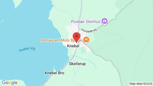 Lejligheder til leje i Knebel - kort over placeringen