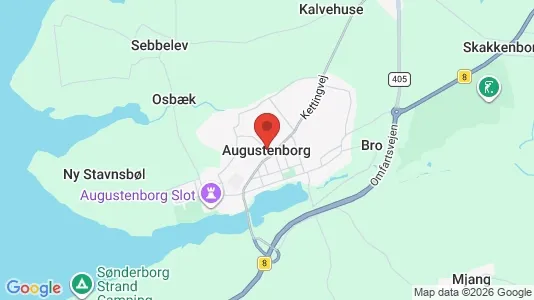 Lejligheder til leje i Augustenborg - kort over placeringen