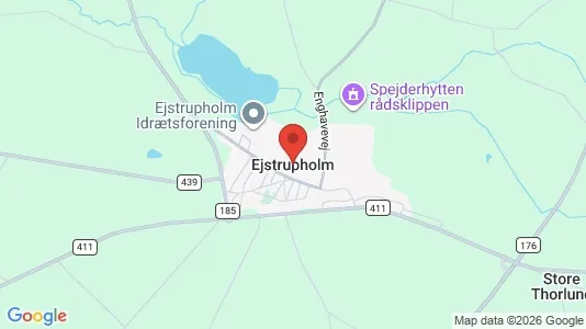 Lejligheder til leje i Ejstrupholm - kort over placeringen