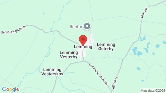 Lejligheder til leje i Lemming - kort over placeringen