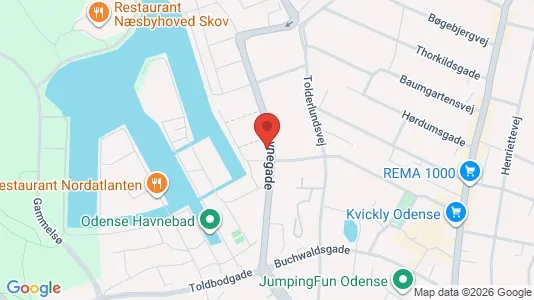 Lejligheder til leje i Odense C - kort over placeringen