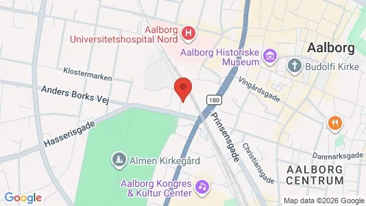 Lejligheder til salg i Aalborg Centrum - kort over placeringen