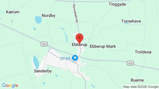 Lejligheder til leje i Ebberup - kort over placeringen