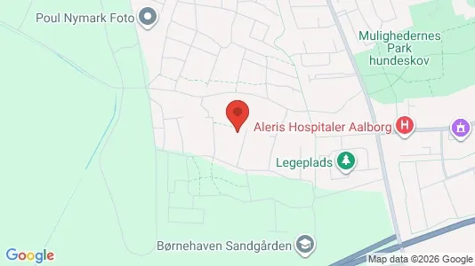 Lejligheder til leje i Aalborg SV - kort over placeringen