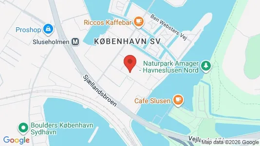 Lejligheder til leje i København SV - kort over placeringen