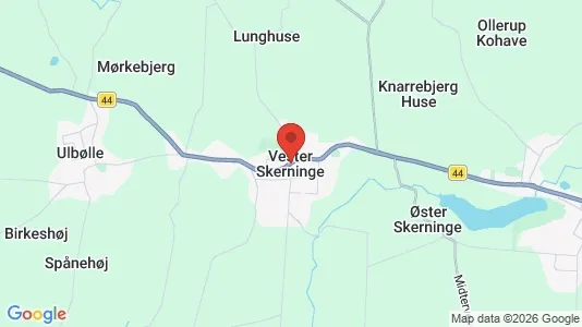 Lejligheder til leje i Vester Skerninge - kort over placeringen