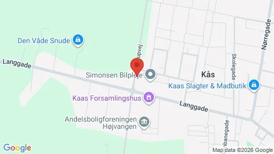 Lejligheder til salg i Pandrup - kort over placeringen