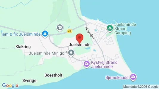 Lejligheder til leje i Juelsminde - kort over placeringen