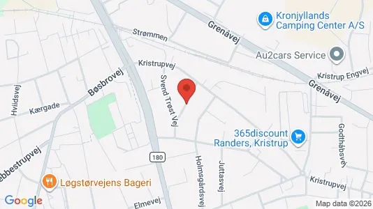 Lejligheder til leje i Randers SØ - kort over placeringen