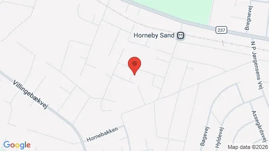 Lejligheder til salg i Hornbæk - Foto fra Google Street View