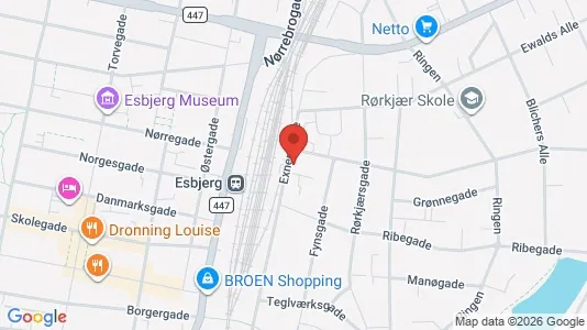 Lejligheder til salg i Esbjerg Centrum - Foto fra Google Street View