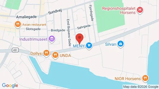 Lejligheder til leje i Horsens - kort over placeringen