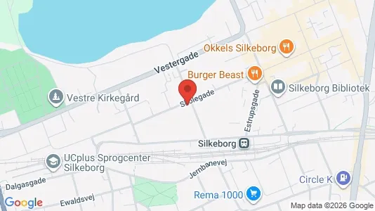 Lejligheder til leje i Silkeborg - kort over placeringen
