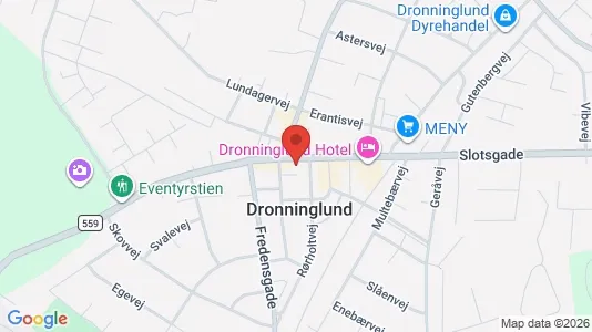 Lejligheder til salg i Dronninglund - kort over placeringen