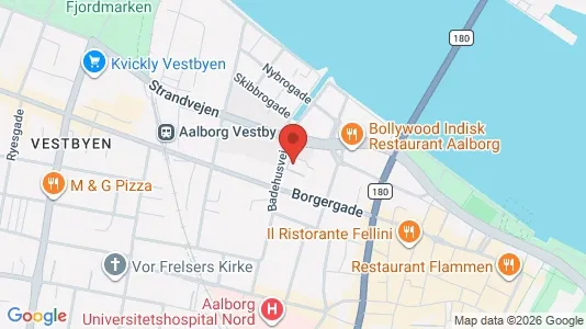 Lejligheder til leje i Aalborg Centrum - kort over placeringen