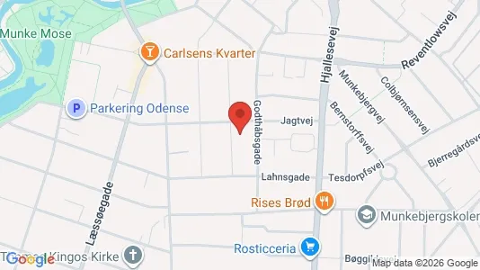 Lejligheder til salg i Odense C - kort over placeringen