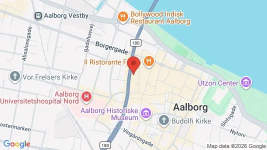 Lejligheder til leje i Aalborg Centrum - kort over placeringen