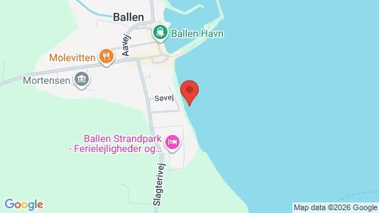 Lejligheder til leje i Samsø - kort over placeringen