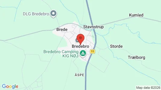 Lejligheder til leje i Bredebro - kort over placeringen