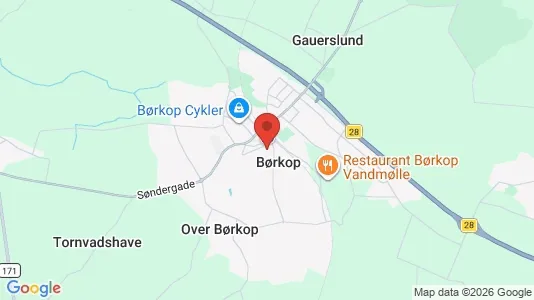 Lejligheder til leje i Børkop - kort over placeringen