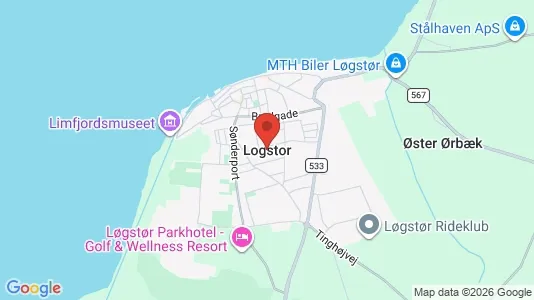 Lejligheder til leje i Løgstør - kort over placeringen
