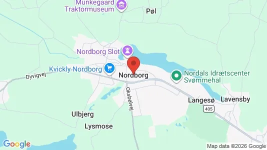 Lejligheder til leje i Nordborg - kort over placeringen