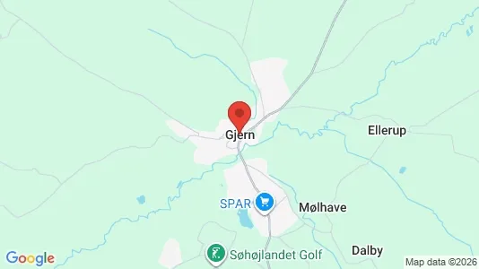 Lejligheder til leje i Gjern - kort over placeringen