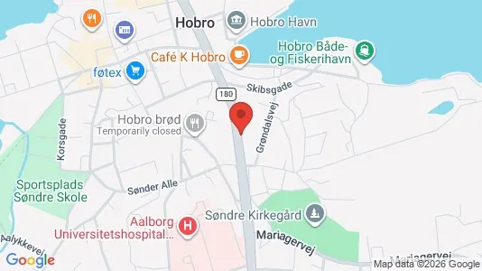 Lejligheder til leje i Hobro - kort over placeringen