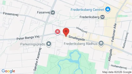 Lejligheder til salg i Frederiksberg - kort over placeringen