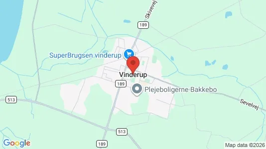 Lejligheder til leje i Vinderup - kort over placeringen