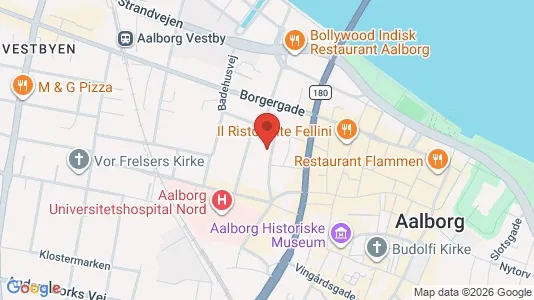 Lejligheder til leje i Aalborg Centrum - kort over placeringen