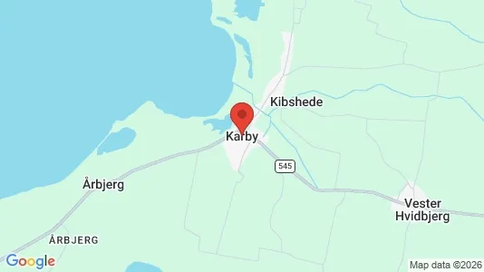 Lejligheder til leje i Karby - kort over placeringen