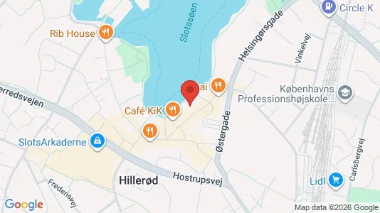 Lejligheder til salg i Hillerød - kort over placeringen
